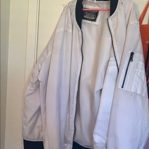 White windbreaker